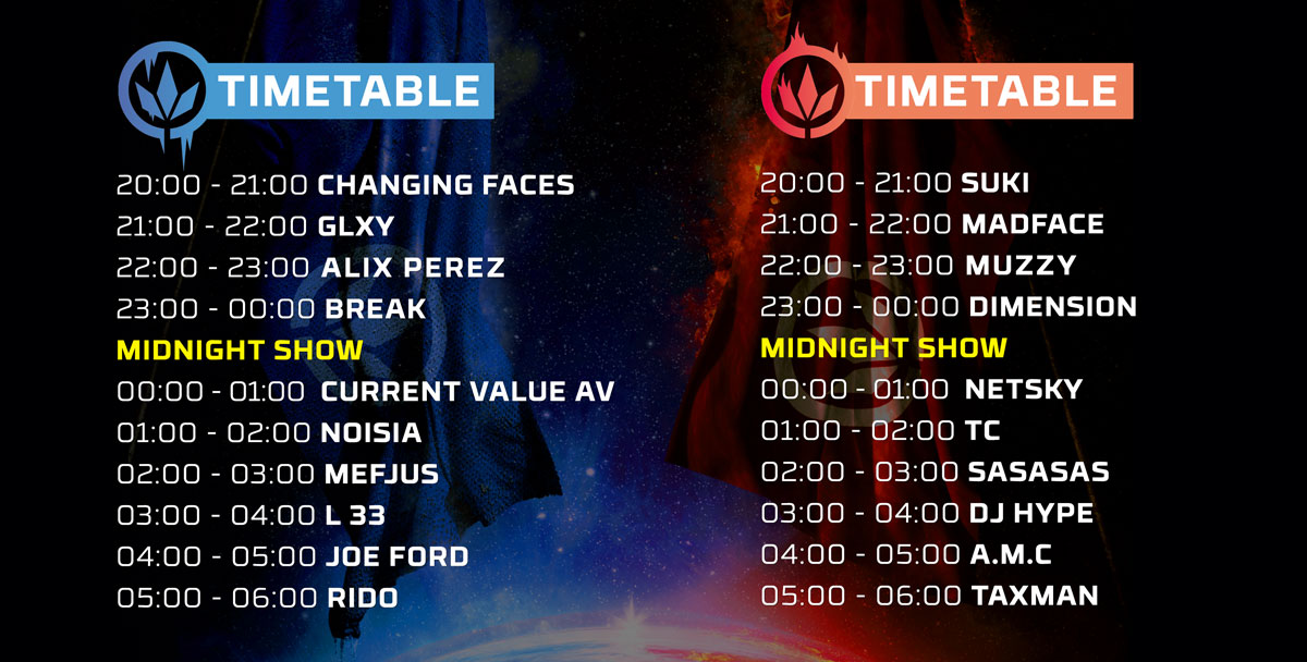 LET IT ROLL - timetable